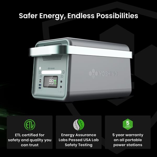 Yoshino 2000 W Portable Solar Generator