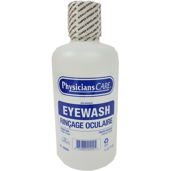 Physicians Care Eyewash Solution 1L (32 oz) Bottle