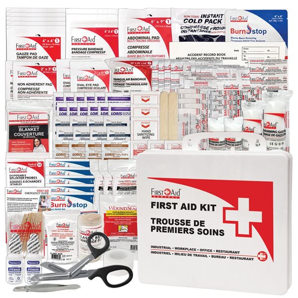 Trousse de premiers soins en plastique pour entrepreneurs de First Aid Central pour l'Ontario Section 8