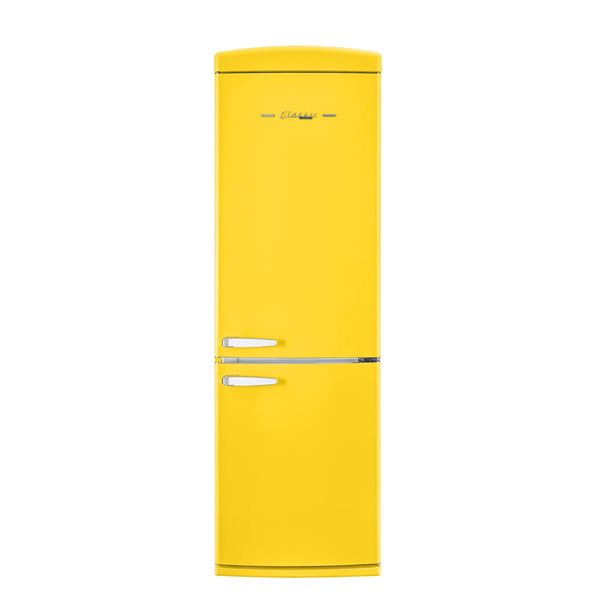 Unique Appliances Classic Retro 24-In 12-ft³ Canary Yellow Counter Depth Bottom Mount Refrigerator - ENERGY STAR®