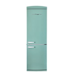 Réfrigérateur à congélateur encastré 24 po 12 pi³ turquoise Unique Appliances classique rétro, ENERGY STAR(MD)