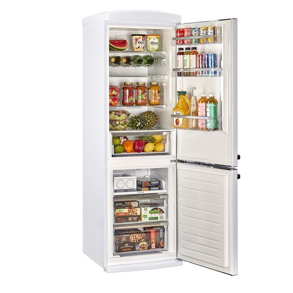 Unique Appliances Classic Retro 24-In 12-ft³ Marshmallow White Counter Depth Bottom Mount Refrigerator - ENERGY STAR®