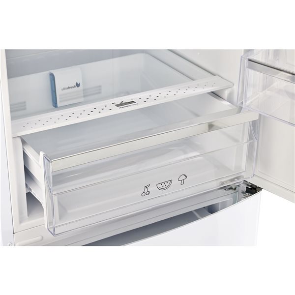 Unique Appliances Classic Retro 24-In 12-ft³ Marshmallow White Counter Depth Bottom Mount Refrigerator - ENERGY STAR®