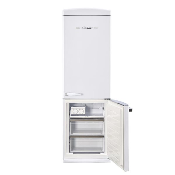 Unique Appliances Classic Retro 24-In 12-ft³ Marshmallow White Counter Depth Bottom Mount Refrigerator - ENERGY STAR®