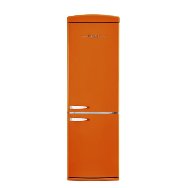 Unique Appliances Classic Retro 24-In 12-ft³ Creamsicle Orange Counter Depth Bottom Mount Refrigerator - ENERGY STAR®