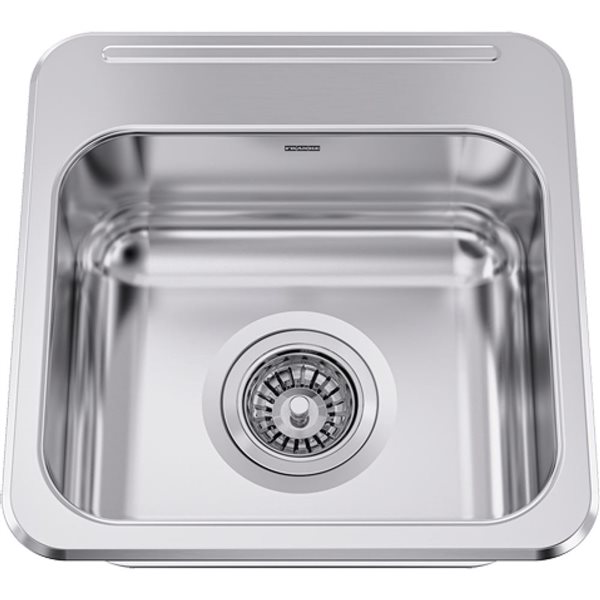 Franke Kindred Commercial 2-Hole Single Bowl Square Drop-In Kitchen Sink - Stainless Steel