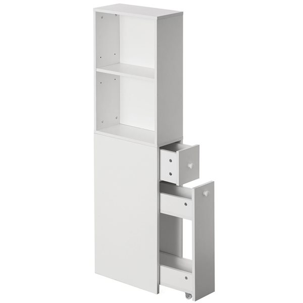 Basicwise Narrow and Slim Design Bathroom Storage Cabinet