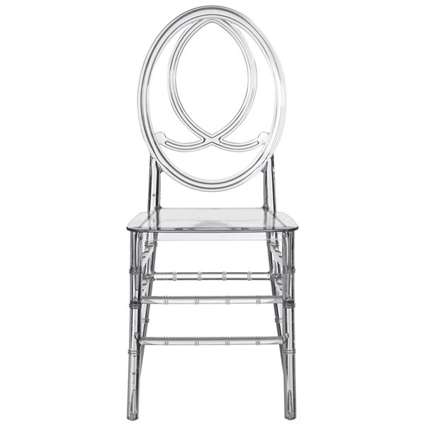 Fabulaxe Phoenix Modern Stackable Transparent Acrylic Party Dining Chair - Single