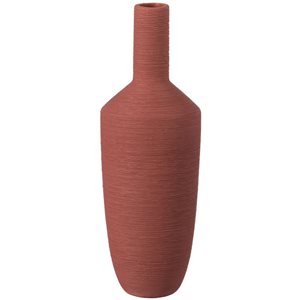 Uniquewise 10-in H Decorative Ceramic Urn Modern Style Centerpiece Table Vase - Red