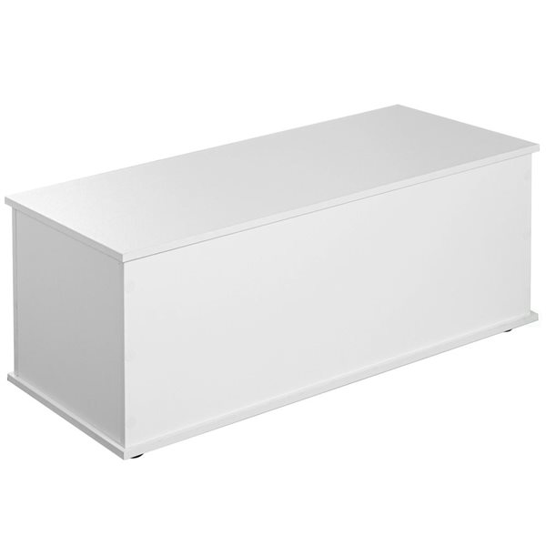 Basicwise White Wooden Storage Box, Organizer and Bench Perfect Furniture