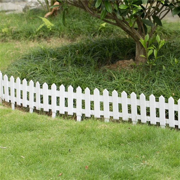 Gardenised Decorative Garden Ornamental Edging Landscape Path Lawn Picket Fence Panels, 6/Pkg