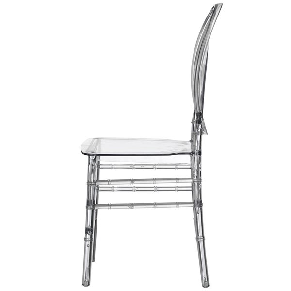 Fabulaxe Florence Modern Acrylic Stackable Chiavari Dining Clear Party Chair - Single