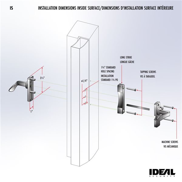 Ideal Security Inswing Storm Door Handle Set - Black