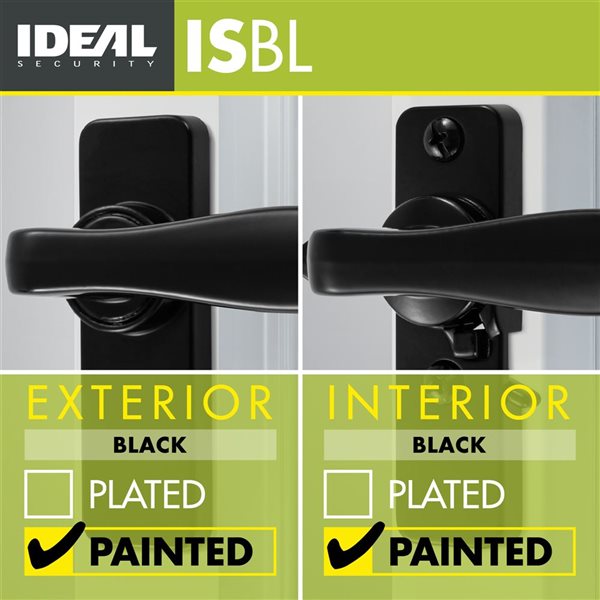 Ideal Security Inswing Storm Door Handle Set - Black