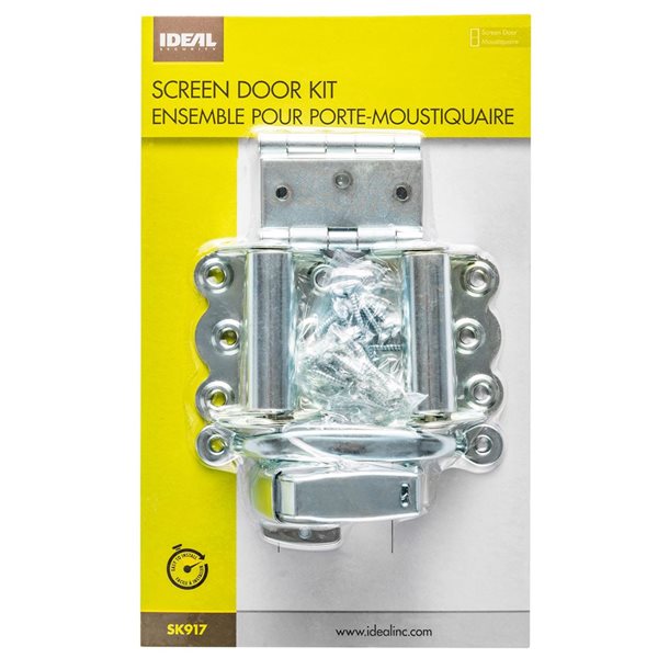 Ideal Security Screen Door Hardware Kit - Zinc Plated