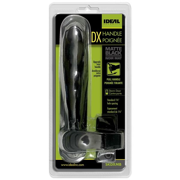 Ideal Security DX Pull Handle Set With Back Plate - Matte Black