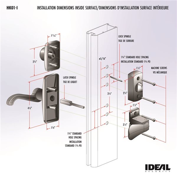 Ideal Security GL Lever Set With Keyed Deadbolt - Satin Gold
