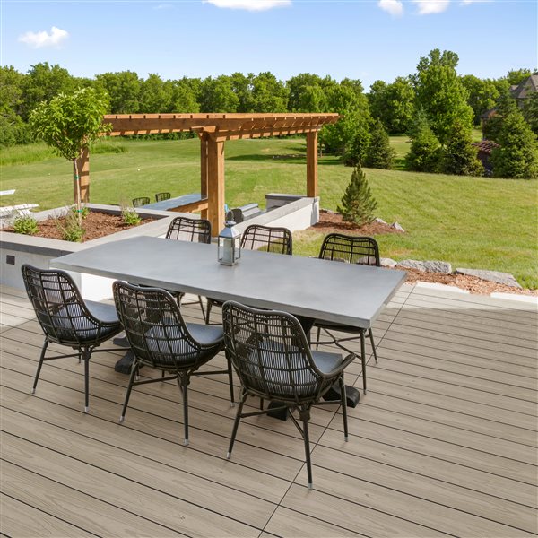 everhome 12-ft Sahara Stone Tunnel Core Composite Deck Planks - 7 Box/Pallet