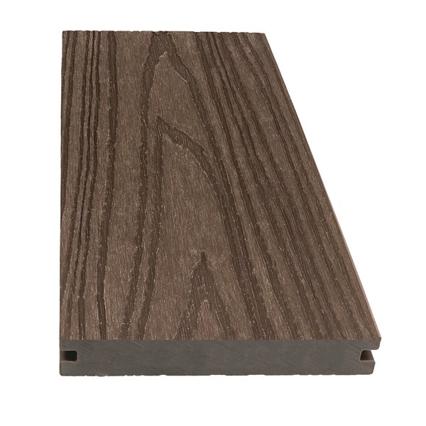 everhome 12-ft Pecan Brown Solid Core Composite Deck Planks - 20 Planks