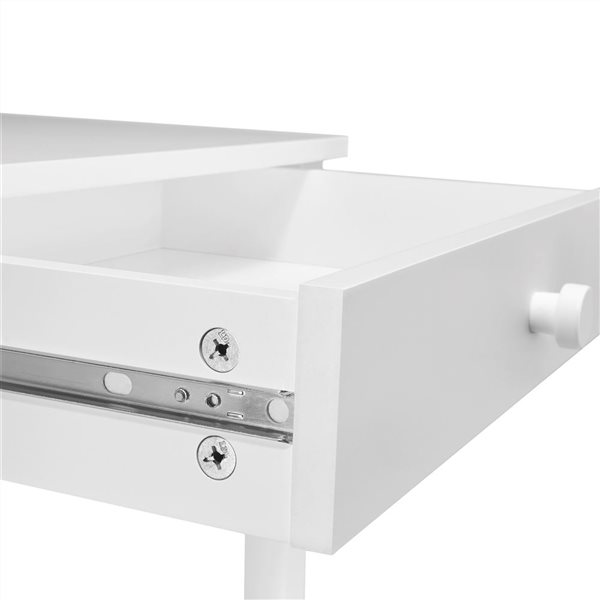 Bureau d'études et chaise pour enfants avec casiers et tablettes RiverRidge Home, blanc