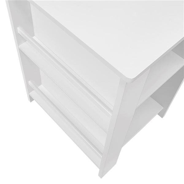 Bureau d'études et chaise pour enfants avec casiers et tablettes RiverRidge Home, blanc