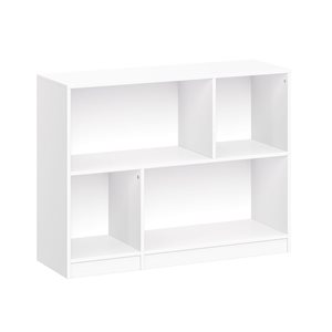 RiverRidge Home Kids Horizontal Bookcase with Cubbies - White