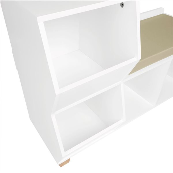 RiverRidge Home Kids Catch-All Multi-Cubby Storage Bench - White