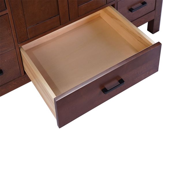 GEF Willow 48-in Aged Auburn Freestanding Vanity with Engineered Calcutta Marble Top Single Sink