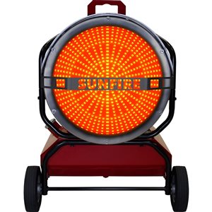 Chauffage rayonnant portatif SF120 de Sunfire 120 000 BTU intérieur/extérieur biénergie au diesel/kérosène