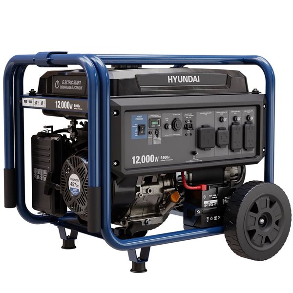 Hyundai 12,000-Watt Gas Powered Portable Generator with Electric Start