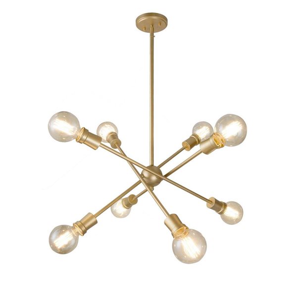 LNC Darren 8-Light Simple Gold Sputnik Modern/Contemporaray Chandelier