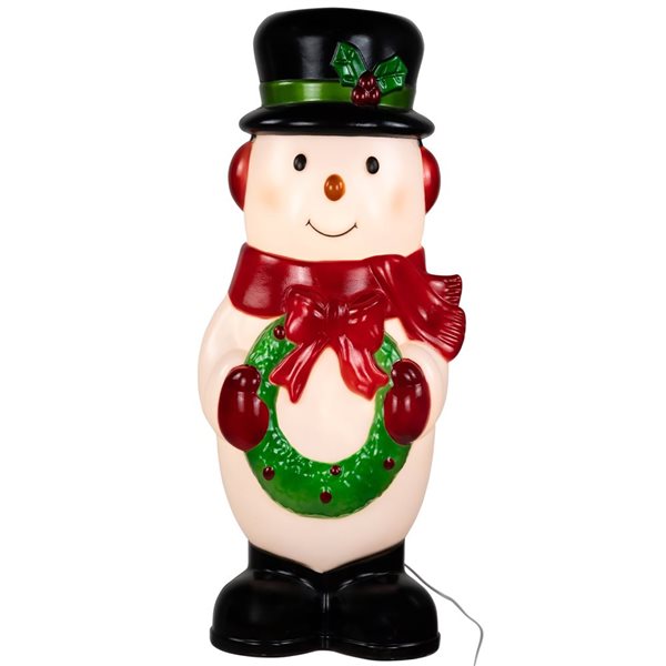 Northlight 36-in Lighted Blow Mold Snowman Outdoor Christmas Decoration