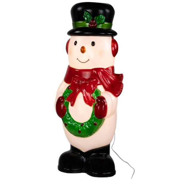 Northlight 36-in Lighted Blow Mold Snowman Outdoor Christmas Decoration