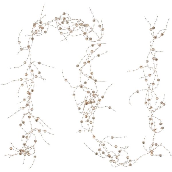 Northlight 5-ft Metallic Rose Gold Beaded Christmas Garland - Unlit