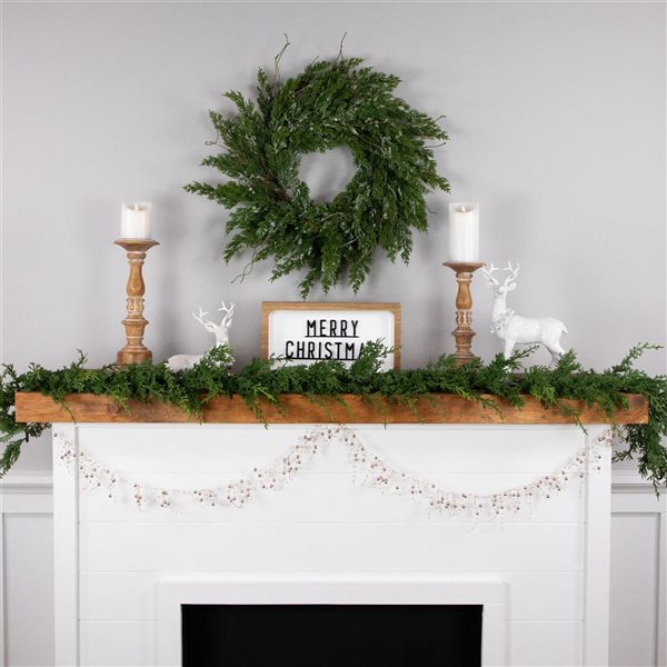 Northlight 5-ft Metallic Rose Gold Beaded Christmas Garland - Unlit