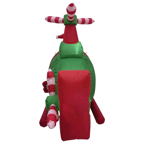 Northlight 7-ft Lighted Inflatable Santa with Helicopter Outdoor Christmas Decoration