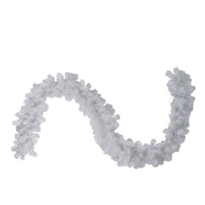 Northlight 9-ft x 12-in White Crystal Spruce Artificial Christmas Garland - Unlit