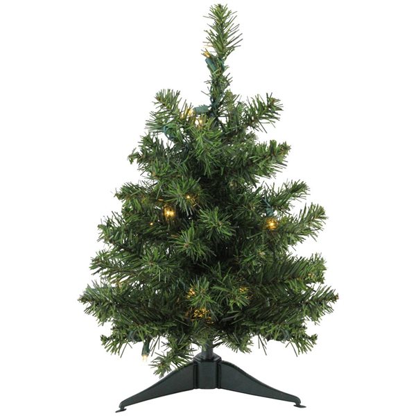 Northlight 18-in Pre-Lit Medium Canadian Pine Artificial Christmas Tree - Clear LED Lights