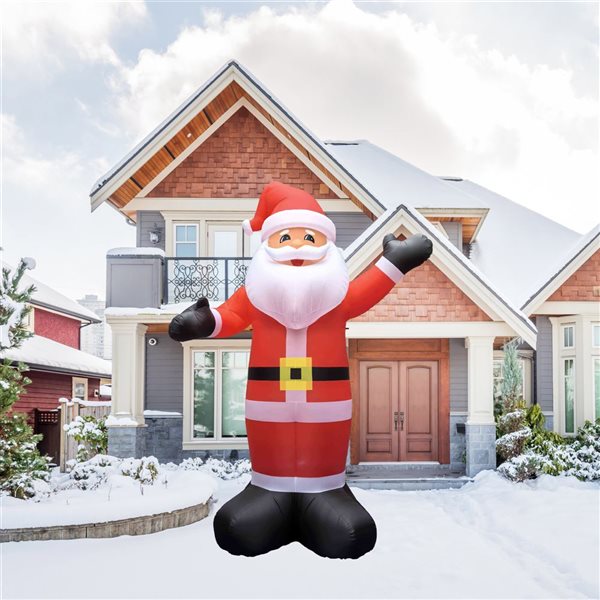 Northlight 20-ft Lighted Inflatable Santa Claus Outdoor Commercial Christmas Decoration