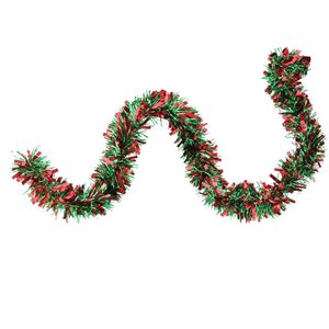 Northlight 50-ft x 3-in Red and Green Wide Cut Tinsel Commercial Christmas Garland - Unlit