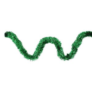 Northlight 12-ft Traditional Green Christmas Tinsel Garland - Unlit