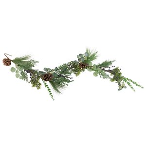 Northlight Real Touch 5-ft x 8-in Eucalyptus and Pine Artificial Christmas Garland - Unlit