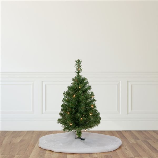 Northlight 2-ft Pre-Lit Oakridge Noble Fir Artificial Christmas Tree  Clear Lights