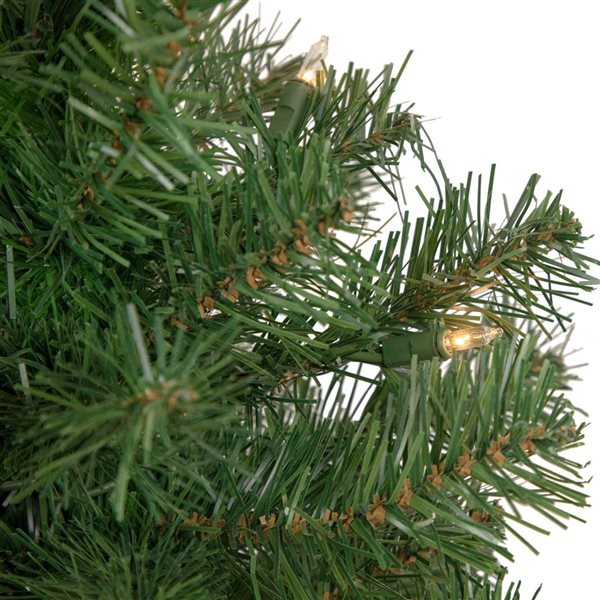 Northlight 2-ft Pre-Lit Oakridge Noble Fir Artificial Christmas Tree  Clear Lights