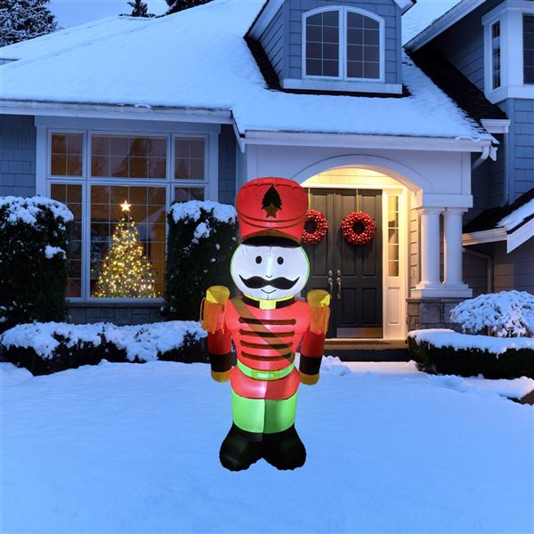 Northlight 4-ft LED Lighted Inflatable Soldier Outdoor Christmas Decoration