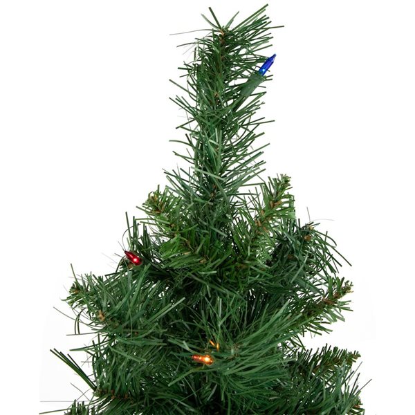 Northlight 2-ft Pre-Lit Medium Royal Pine Artificial Christmas Tree - Multicolor Lights