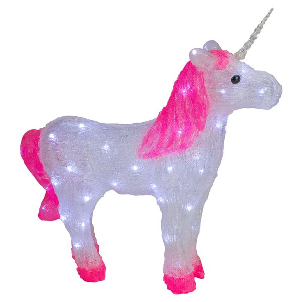 Northlight 23-in Lighted Commercial Grade Acrylic Unicorn Christmas Display Decoration