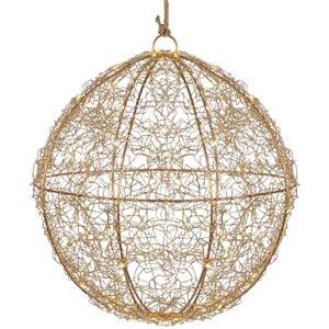 Northlight 12-in Gold LED Twinkle Lighted Wire Ball Outdoor Christmas Decoration