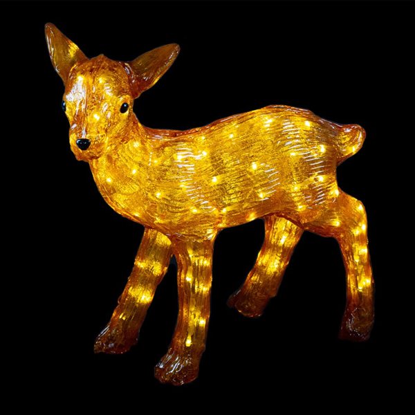 Northlight 23-in LED Lighted Commercial Grade Acrylic Reindeer Christmas Display Decoration- Warm White Lights