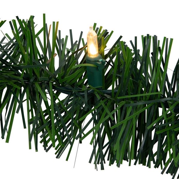 Northlight 18-ft x 3-in Pre-Lit Pine Artificial Christmas Garland  Warm White LED Lights